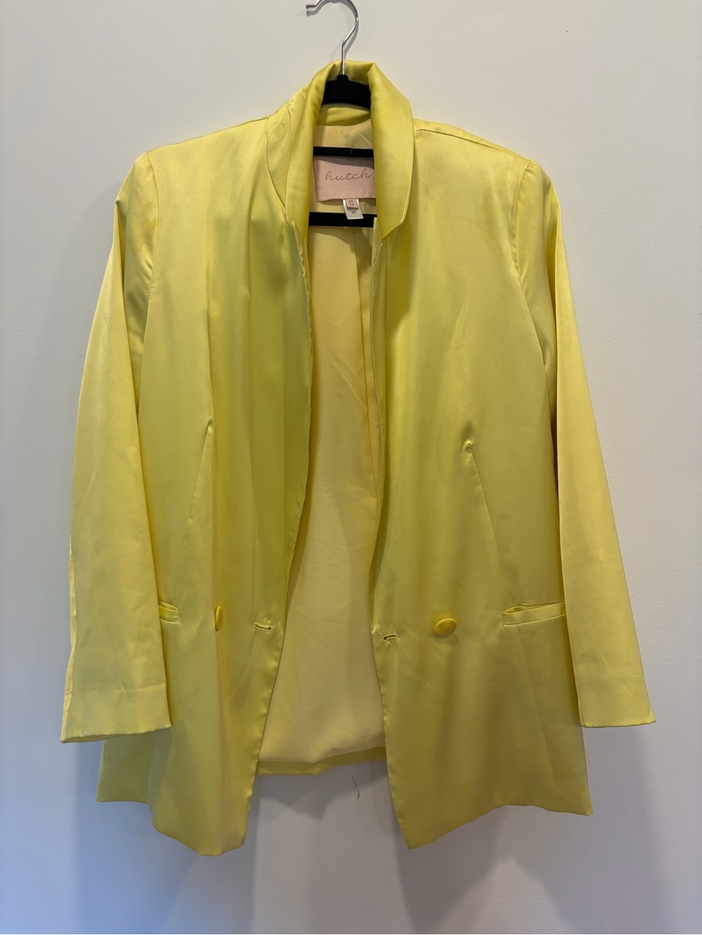 Hutch Bright Yellow Open-Front Blazer